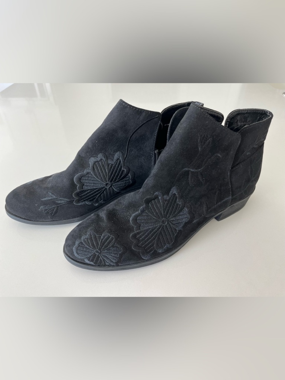 NWOT JG Shoes Black Faux Suede Booties